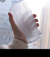 6pcs Unique Vertical Grain Frosted Tumbler Glass Set – 360ml