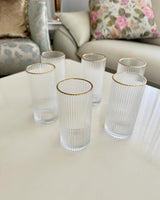 6pcs Unique Diamond Highball Glass Set – 400ml