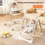 Multi-Functional Baby Feeding Chair with Swing, Recline & Wheels | Convertible High Chair