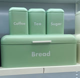 Nordic Bread Bin with 3 Canister Set