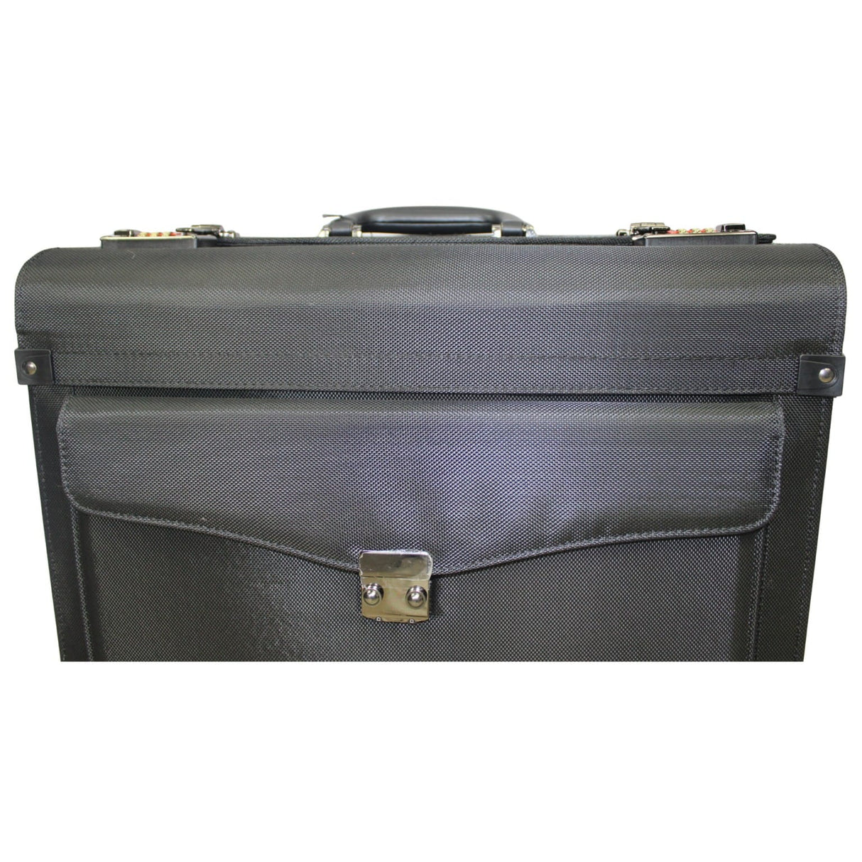 Rolling 17” Laptop Briefcase with Wheels Pilot Attache Legal Case (Black)