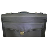 Rolling 17” Laptop Briefcase with Wheels Pilot Attache Legal Case (Black)