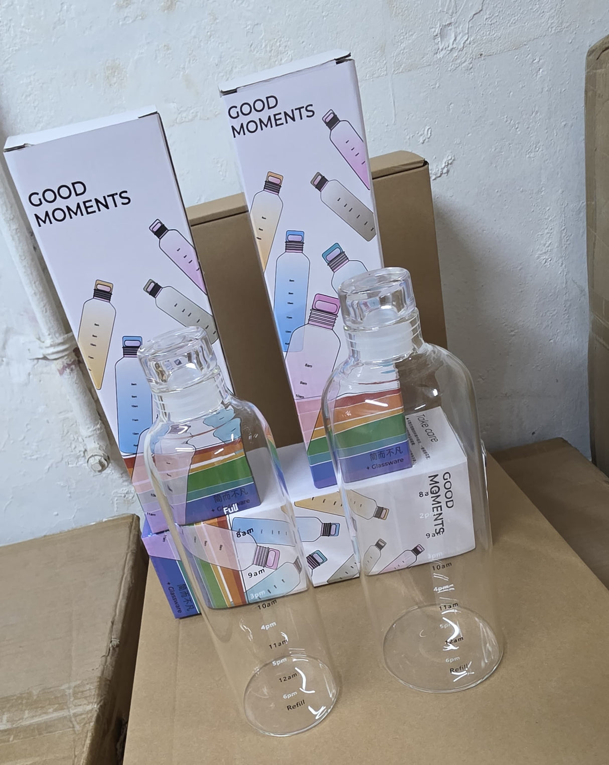 Multi Purpose Borosilicate Glass Storage Bottles 550ml and 750ml with Airtight Lid for Beverages Fridge Use