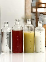 Multi Purpose Borosilicate Glass Storage Bottles 550ml and 750ml with Airtight Lid for Beverages Fridge Use