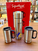 3pcs Vacuum Flask and Cup Gift Set Keeps Drinks Hot or Cold for 12 Hours