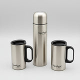3pcs Vacuum Flask and Cup Gift Set Keeps Drinks Hot or Cold for 12 Hours