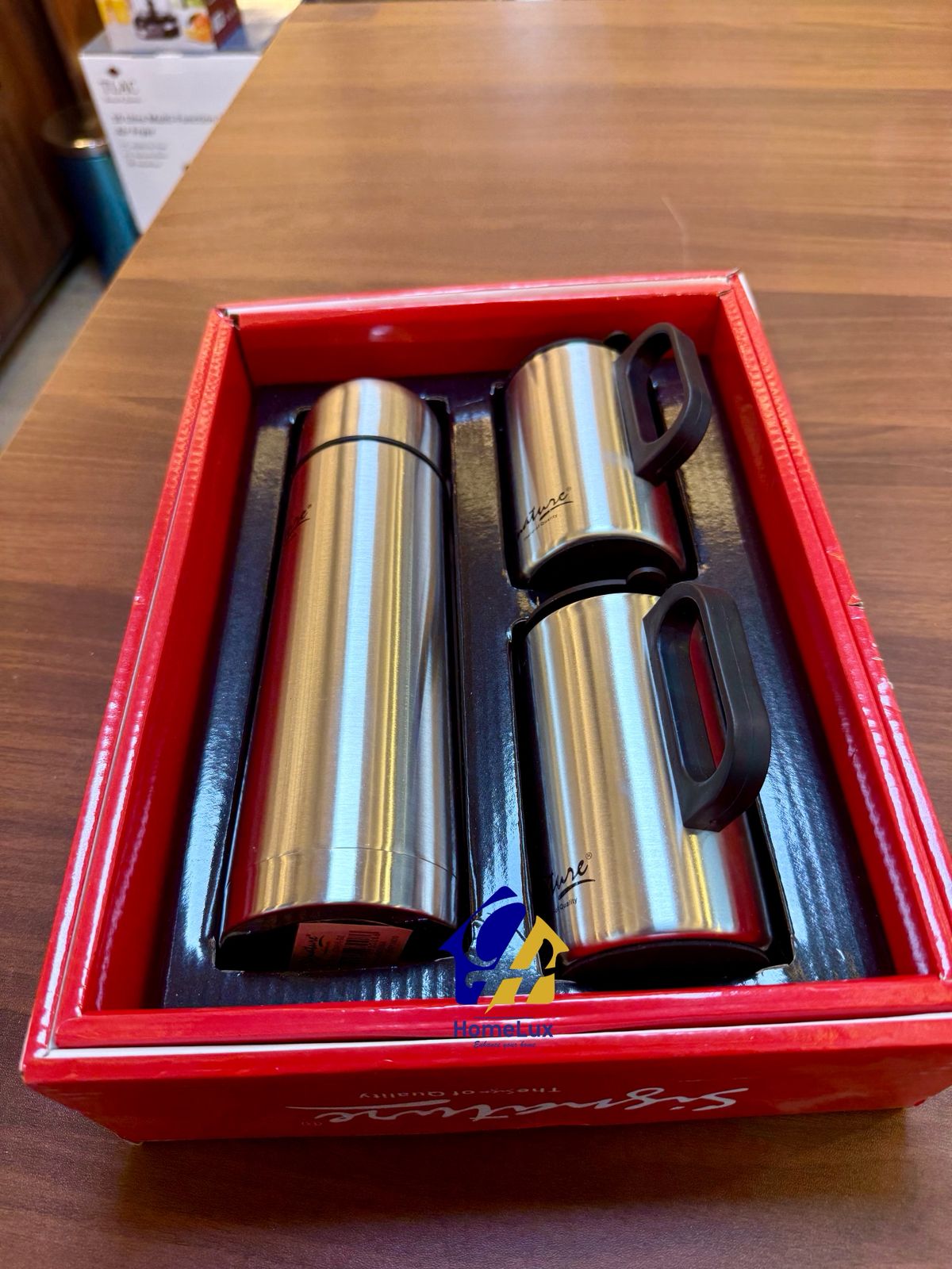 3pcs Vacuum Flask and Cup Gift Set Keeps Drinks Hot or Cold for 12 Hours