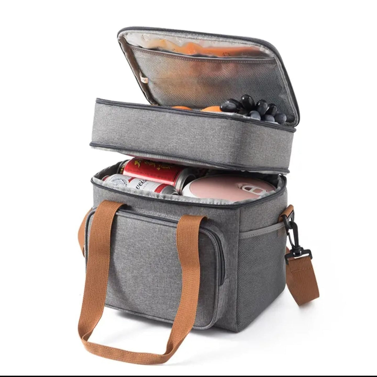 Family Lunch Set: 2 Litre Food Flask with 3 Bowls and Large Insulated Lunch Handbag