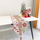 Christmas Table Runner | Festive Linen Table Cover | Holiday Dining Decoration