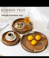 Multi-Functional Bamboo Food Serving Tray Eco-Friendly, Stylish & Durable
