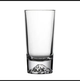 Crystal Mountain Straight Glass Cups – Heat Resistant Drinkware (330ml, 6pcs)