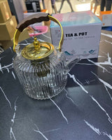 Borosilicate Diamond Glass Teapot (1.5L) – Heat Resistant Tea Pot