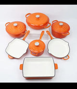 7 PCS Enamel Cast Iron Cooking Pots Set  Non-Toxic, Oven-Safe Pots for Kenyan Kitchens
