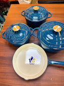 7 PCS Enamel Cast Iron Cooking Pots Set  Non-Toxic, Oven-Safe Pots for Kenyan Kitchens