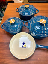 7 PCS Enamel Cast Iron Cooking Pots Set  Non-Toxic, Oven-Safe Pots for Kenyan Kitchens