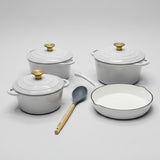 7 PCS Enamel Cast Iron Cooking Pots Set  Non-Toxic, Oven-Safe Pots for Kenyan Kitchens