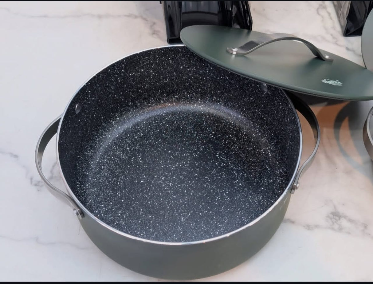 UAKEEN 8-Piece Ceramic Cookware Set  PFOA Free, Induction Compatible