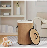 Customised Bamboo Woven Laundry Basket Collapsible Bamboo Laundry Hamper with Lid Kenya