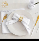 6PCS Gold Plated Aluminum Napkin Rings for Place Settings Wedding Receptions Dinner or Holiday Parties