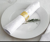 6PCS Gold Plated Aluminum Napkin Rings for Place Settings Wedding Receptions Dinner or Holiday Parties