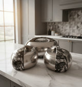 Forever Gold Luxury Food Warmer Set – Silver Plated Oval Hot Pots 4L × 3pcs Buffet Serving Set Kenya