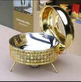 8.0L Round Chaffing Dish Buffet Food Warmer  Luxury Stainless Steel Food Warmer with Glass Lid Kenya