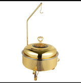 10L Round Chafing Dish Buffet Food Warmer Luxury Stainless Steel Food Warmer with Glass Lid Kenya