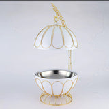 8 Litre Egg Shaped Chafing Dish with Transparent Lid and Built In Heating Stove for Buffet Food Warming
