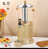 8 Litre Plastic Beverage Dispenser Tower with Stainless Steel Spigot for Juice Water and Cold Drinks