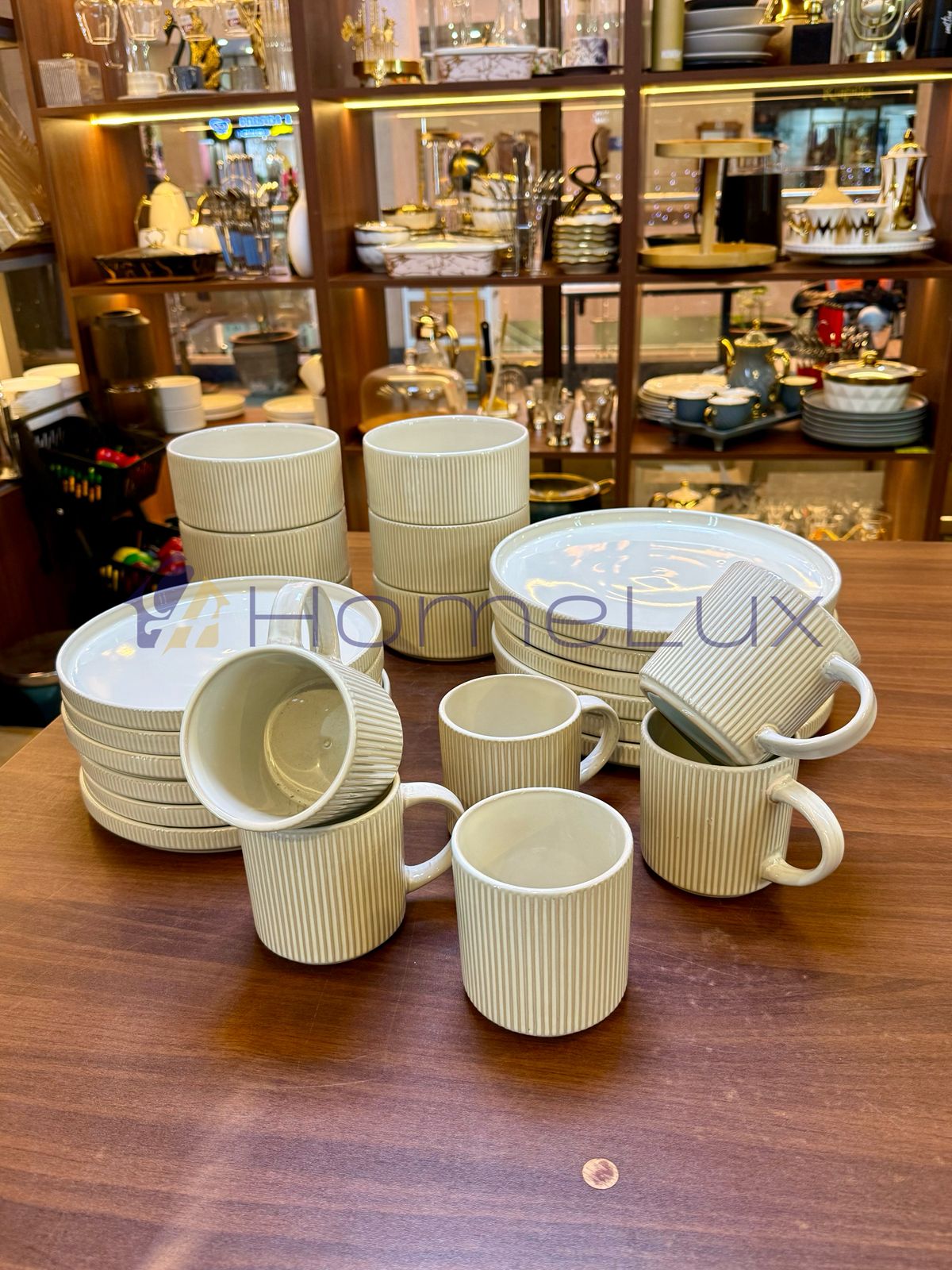 16pcs Elegant Reactive Glazed White Embossed Stoneware Set Transform Your Dining Table