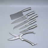 7pcs Stainless Steel Knife Set with Wooden Block | Hollow Handle Kitchen Knives in Kenya