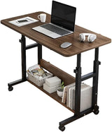 Adjustable Standing Desk with Wheels (80×40cm) | Mobile Laptop Table