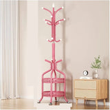 Free-Standing Metal Coat Rack with Storage Tray