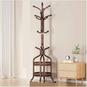Free-Standing Metal Coat Rack with Storage Tray