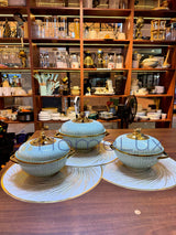 3-Piece Food Warmer Serving Pot Set with Lids – Buffet & Party Chafing Set