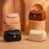 Leather Makeup & Cosmetics Organizer Travel Bag | Portable Vanity Bag