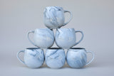 Marble Ceramic Coffee & Tea Cup Set of 6 – Elegant Home & Office Mug Set