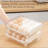 Double Layer Acrylic Egg Storage Tray – Holds 32 Eggs