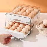 Double Layer Acrylic Egg Storage Tray – Holds 32 Eggs