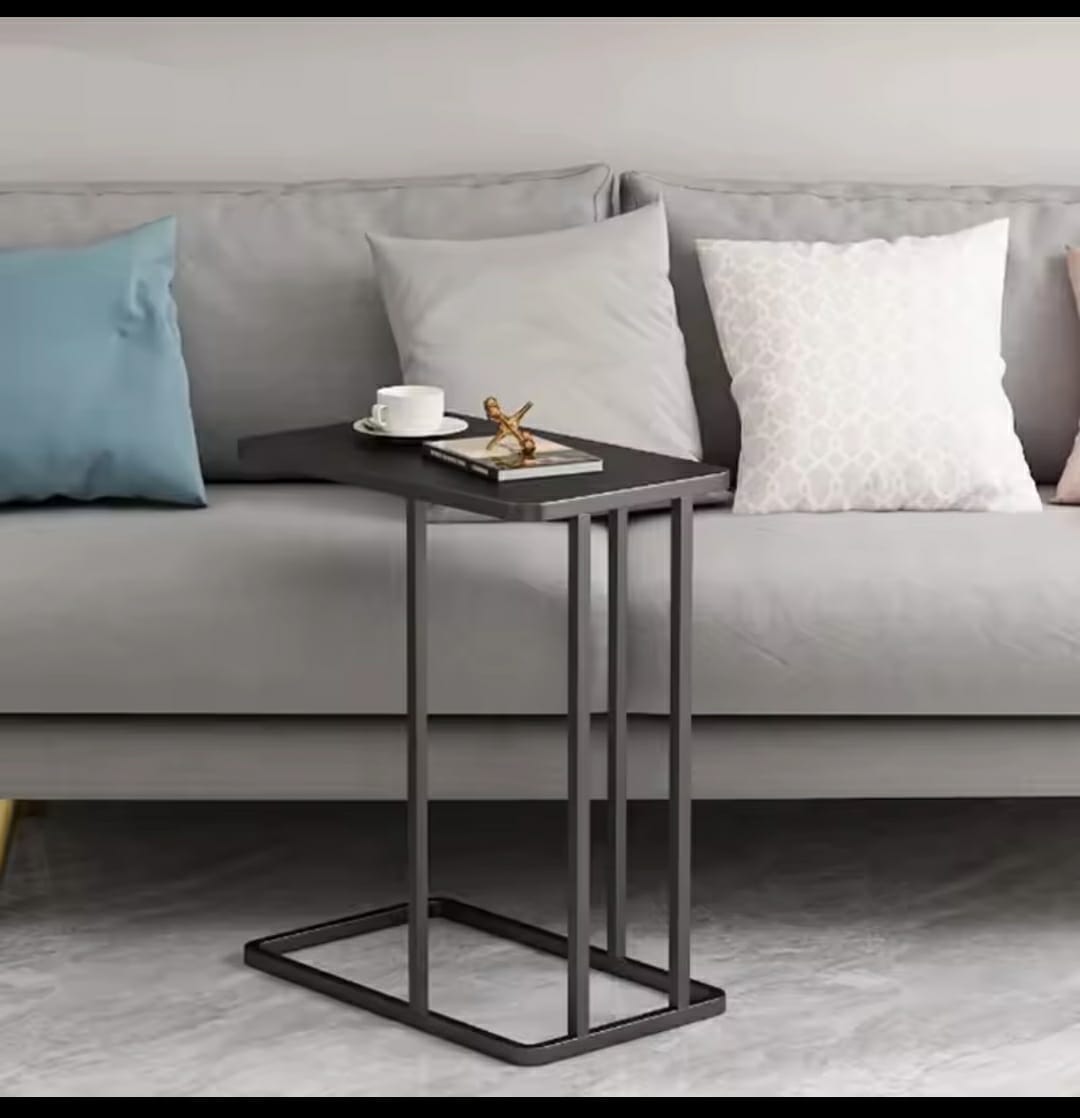 Metallic Side, Bedside, Coffee & End Table – Square with Shelf