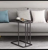 Metallic Side, Bedside, Coffee & End Table – Square with Shelf