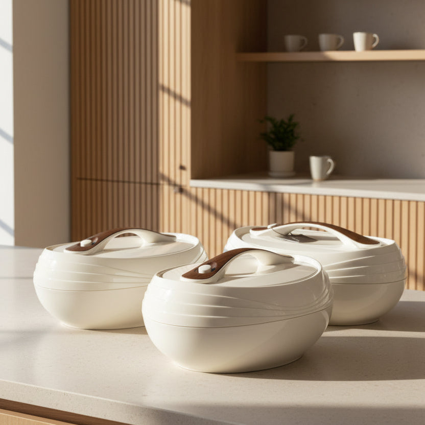 Forever Gold Luxury Insulated Hotpot & Casserole Set – 4L 5L & 6L