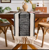 Boho Cotton Table Runner with Tassels 30×180cm
