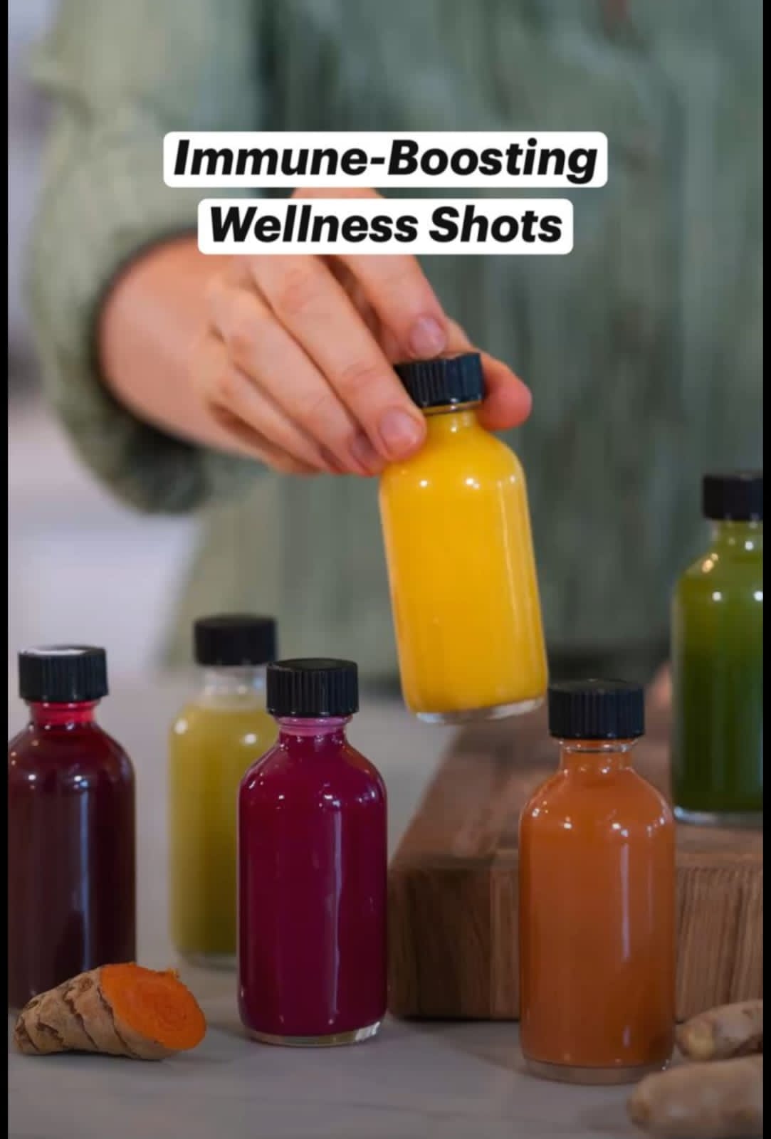 Ginger Shot Glass Bottles Set of 12 – 60ml Leak-Proof Wellness & Immunity Shot Bottles with Funnels, Labels, Pen & Brush