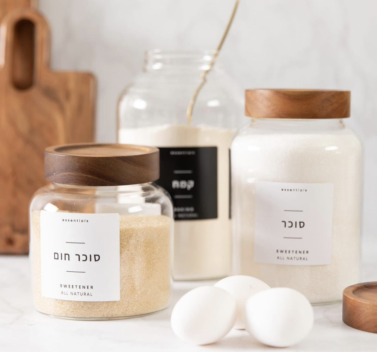 Borosilicate Glass Storage Jars with Acacia Lid 1.5L / 2L / 3.5L
