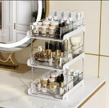 Bathroom Storage Trio: Corner Shower Caddy, 3 Tier Acrylic Rack and 4 Layer Toilet Rack