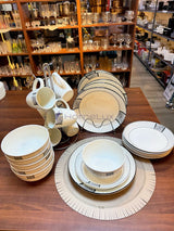 16-Piece Elegant Ceramic Dinner Set | Plates, Bowls & Cups Dining Set for 4