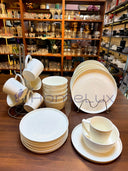16-Piece Elegant Ceramic Dinner Set | Plates, Bowls & Cups Dining Set for 4