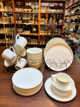 16-Piece Elegant Ceramic Dinner Set | Plates, Bowls & Cups Dining Set for 4