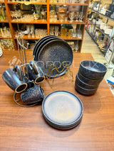16-Piece Elegant Ceramic Dinner Set | Plates, Bowls & Cups Dining Set for 4